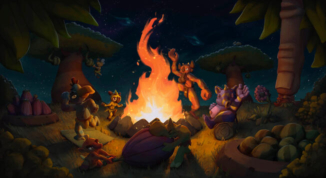 Artwork for Squeezlings, a small prototype game Bippinbits made for the LudumDare 56 gamejam.